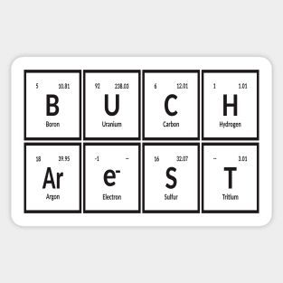 Bucharest City - Periodic Table Sticker